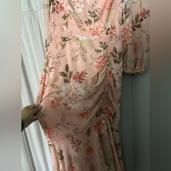 Nordstrom Eliza J Floral Ruched Maxi Dress in Blush - Picture 6 of 11